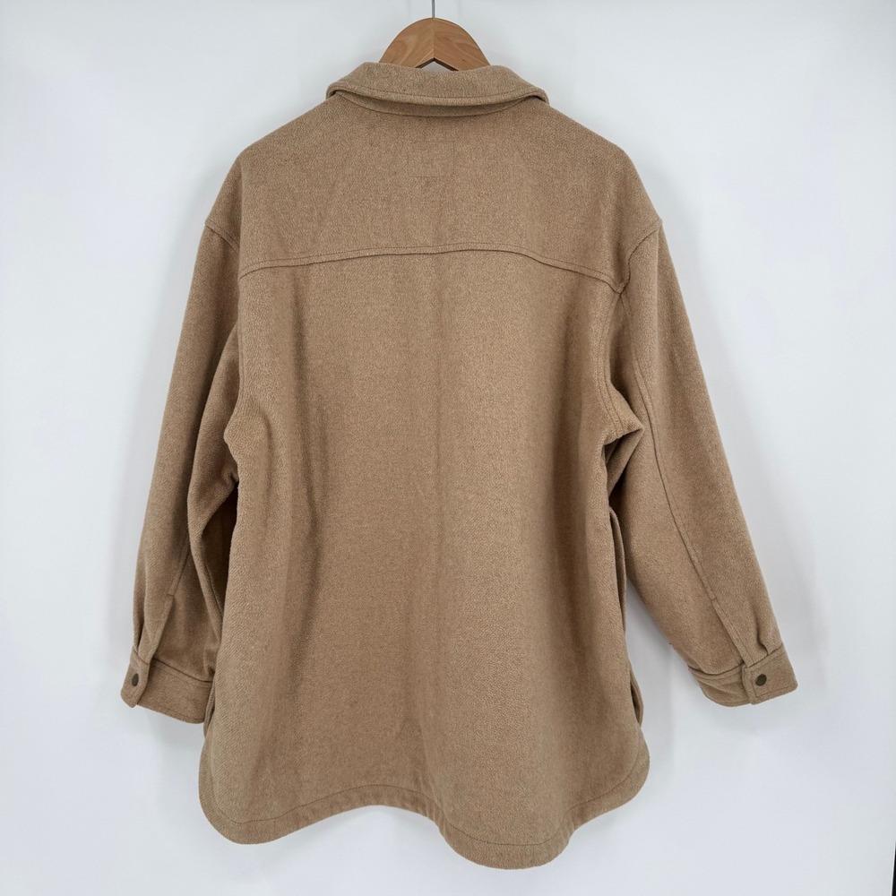 Old Navy Classic Camel Brushed-Twill Front Snap Round Hem Shacket Women's XL‎ - Picture 7 of 12